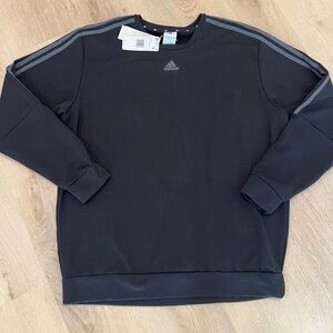 Adidas Men's Black Crewneck Sweater Sweatshirt